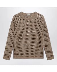 Max Mara - Cotton Mesh Long-Sleeve Sweater - Lyst