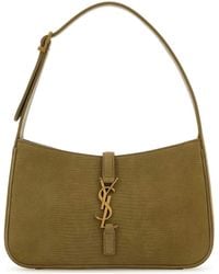 Saint Laurent - Sage Suede Le 5 A 7 Shoulder Bag - Lyst