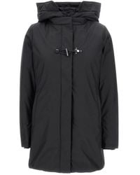 Fay - Technical Gabardine Toggle Coat - Lyst