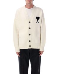 Ami Paris - Ecru Wool Sweater - Lyst