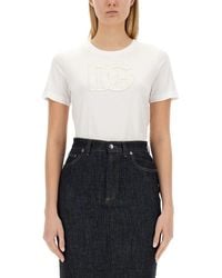 Dolce & Gabbana - Dolce & Gabbana T-Shirt With Logo Patch - Lyst