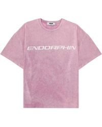 MSGM - Graphic Cotton T-Shirt - Lyst