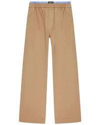 MSGM - Cotton Trousers - Lyst