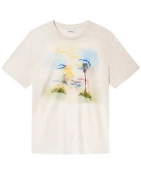 Isabel Marant - Ecru Cotton T-Shirt - Lyst