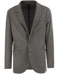 Brunello Cucinelli - Cashmere Jersey Blazer With Patch Pockets - Lyst