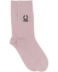 Fred Perry - Fred Perry Raf Simons Socks With Logo Embroidery - Lyst