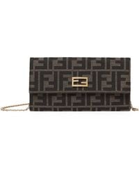 Fendi - Tube Continental Logo Chain Wallet - Lyst
