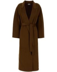 LeKasha - Double Face Cashmere Coat With Belt - Lyst