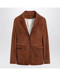 Golden Goose - Robyn Suede Sheepskin Blazer - Lyst