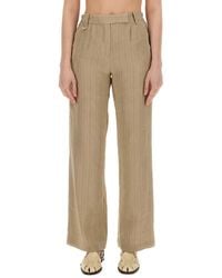 Alysi - Linen Pants - Lyst