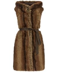 Pinko - 'Galearis' Faux Fur Vest - Lyst