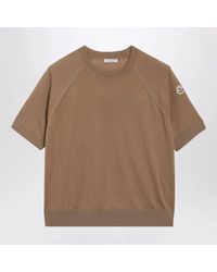 Moncler - Raglan-Sleeve Wool T-Shirt - Lyst