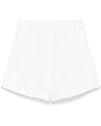 Herno - Perforated Shorts With Geometric Shapes - Lyst