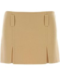 Miu Miu - Pastel Wool & Cashmere Mini Skirt - Lyst