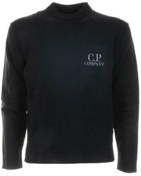 C.P. Company - C.P.Company Long-Sleeved Shirt With Logo Patch On The Chest - Lyst