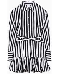 Patou - Striped Cotton Mini Chemisier Dress - Lyst