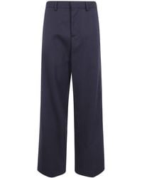 Ann Demeulemeester - "Viola" Flared Leg Loose Trousers With Double Side Bands - Lyst