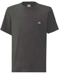 C.P. Company - Short-Sleeve T-Shirt With Embroidered Logo - Lyst