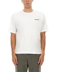 Aspesi - Tshirt With Listen Print - Lyst