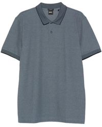 BOSS - Cotton Polyamide Polo Shirt - Lyst