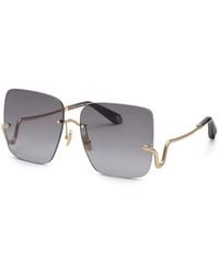 Roberto Cavalli - Oro Rose Metal Sunglasses - Lyst