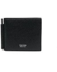 Tom Ford - Soft Grain Leather T Line Money Clip Wallet - Lyst