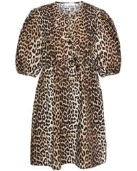 Ganni - Organic Cotton Mini Dress - Lyst