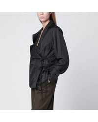 Dries Van Noten - Wrap Shirt With Jacquard Texture - Lyst