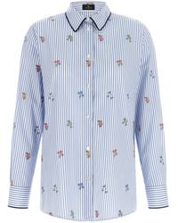 Etro - Floral Embroidery Shirt - Lyst