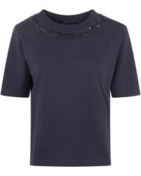 Seventy - Jersey Cotton Embroidered T-Shirt - Lyst