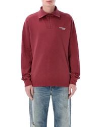 Acne Studios - Zip-Up Logo Sweatshirt - Lyst