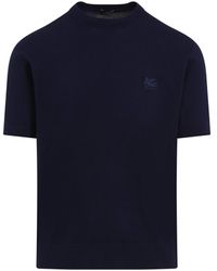 Etro - Cotton Sweater With Short Sleeves - Lyst