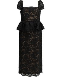 Self-Portrait - Midi-Length Sheath Dress With Ruffles - Lyst