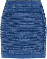 Versace - High-Waisted Denim Skirt - Lyst