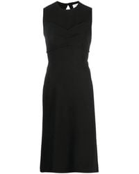 Max Mara - Polyester Stretch Fabric Midi Dress - Lyst