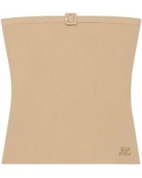 Courreges - Buckle Knit Bustier Top - Lyst