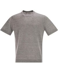Brunello Cucinelli - Linen And Cotton Crew Neck T-Shirt - Lyst