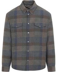 Etro - Wool Checked Shirt - Lyst