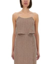 Alysi - "Micro Stripe" Top With Laces - Lyst