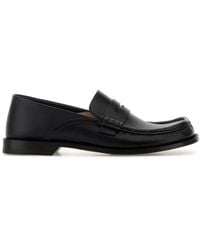 Loewe - Leather Campo Flap Loafers - Lyst