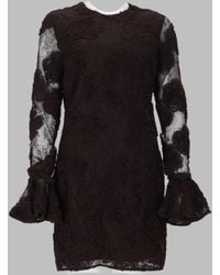 ROTATE BIRGER CHRISTENSEN - Mini Abito Con Fiori 3D - Lyst