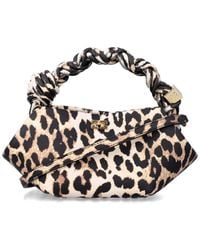 Ganni - Leopard Grained Mini Bou Bag - Lyst