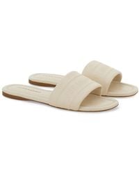 Ferragamo - Off- Lambskin Slip-On Sandals - Lyst