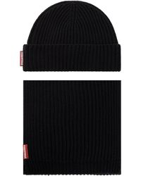 DSquared² - Warmy Logo Tag Beanie And Scarf Set - Lyst