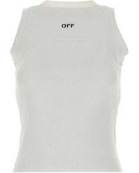 Off-White c/o Virgil Abloh - Off Stretch Cotton Tank Top - Lyst