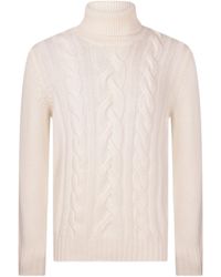 Gran Sasso - Cabled Super Geelong Turtleneck - Lyst