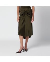 Victoria Beckham - Bella Crepe Satin Midi Skirt - Lyst