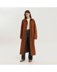 1989 STUDIO - Corduroy Leather Mackintosh Coat - Lyst