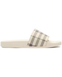 Burberry - Light Check Furley Slide - Lyst