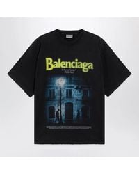 Balenciaga - Faded Oversized T-Shirt With Logo Print - Lyst